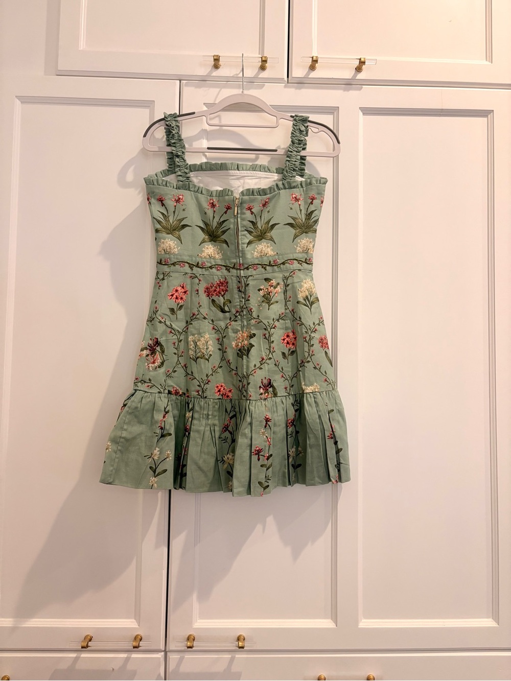 Agua by Agua Bendita Mint Green Floral Ruffle Mini Dress - Picture 7 of 7